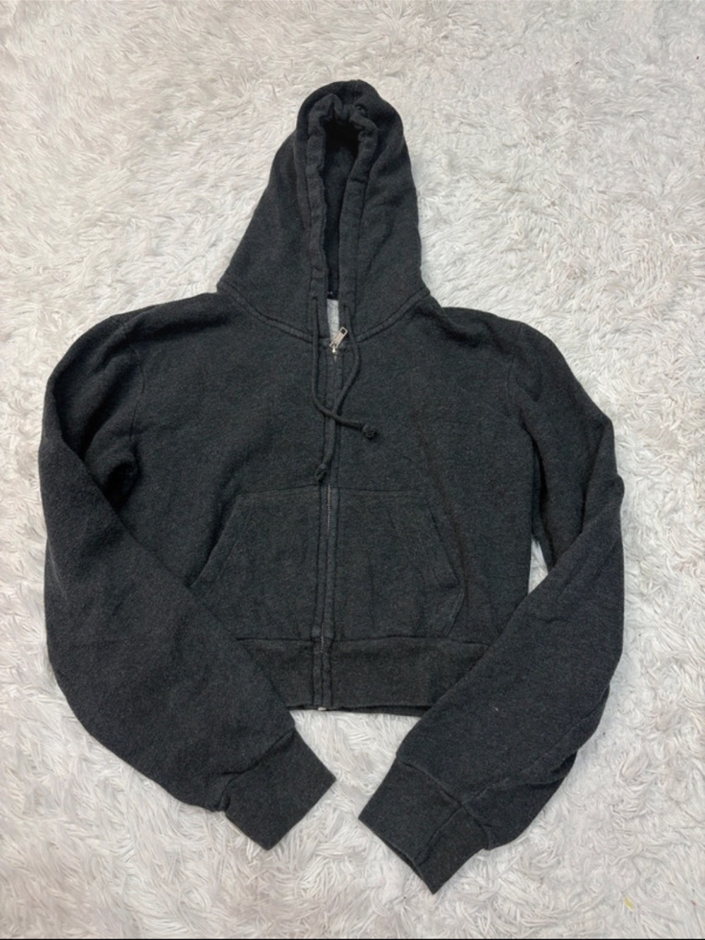 Brandy Melville grey cropped hoodie